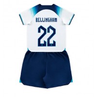 Echipament fotbal Anglia Jude Bellingham #22 Tricou Acasa Mondial 2022 pentru copii maneca scurta (+ Pantaloni scurti)